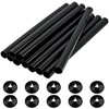 10 PCS Radiator Pipe Covers and Pipe Collars Black 200mm