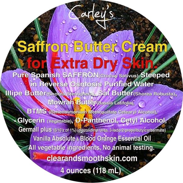 Dry Damaged Skin? Saffron Butter Cream Moisturizer. Feel the relief!