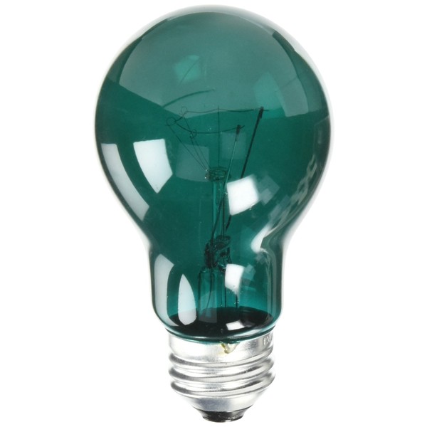 Westinghouse Lighting 0344400, 25 Watt, 120 Volt Trans Green Incandescent A19 Light Bulb - 2500 Hours, Transparent Gren
