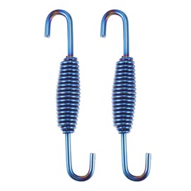 QUARKZMAN 2 Piece Motorcycle Exhaust Spring Stainless Steel Exhaust Springs Silencer Springs 68 mm Blue