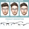 SUNAMOY 3 Pack Extra Wide Metal Reading Glasses Men, Large