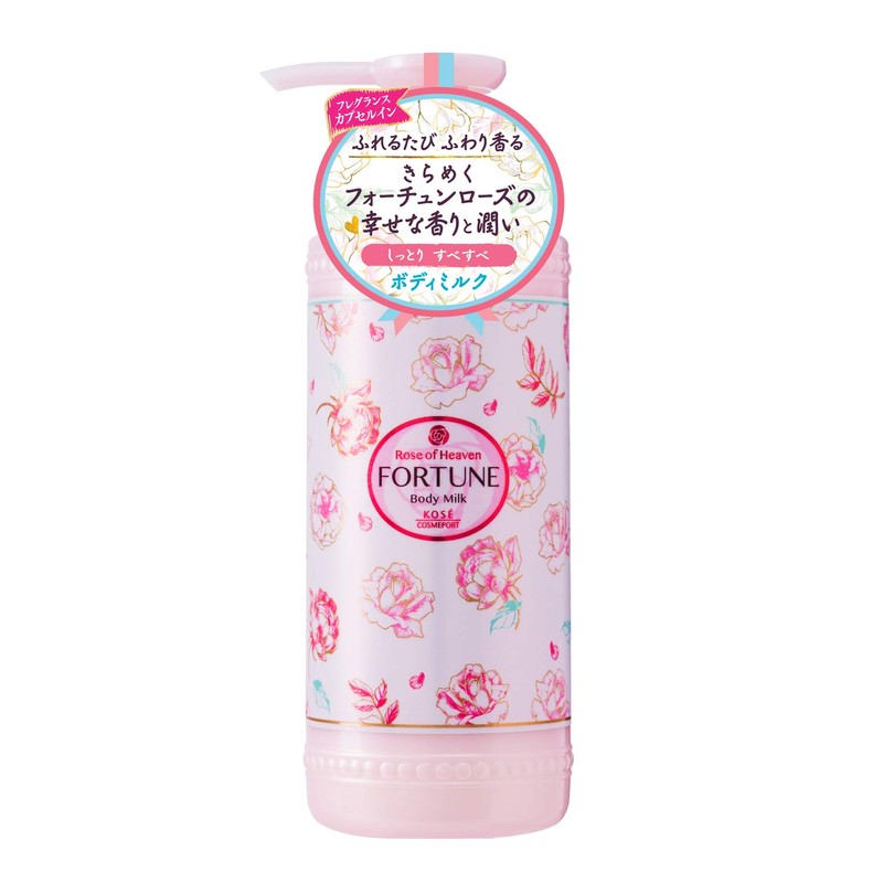 KOSE Fortune Rose of Heaven Body Milk, Moisturizing, 6.8 fl