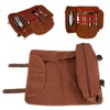 Bartender Tool Bag Canvas Leather Bartender Roll Bag Portable Multiple