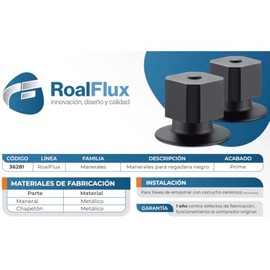 36281, Manerales para Regadera Negro, Metálico, Prime, Set de 2 Piezas