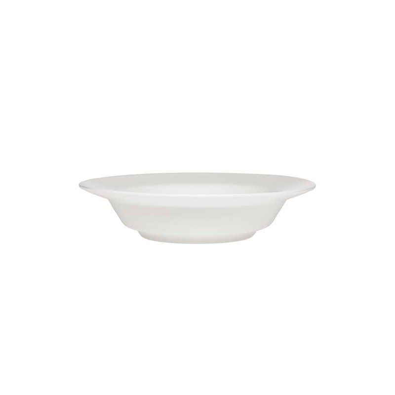 1075983 Arabian Flatware Minio Rim Deep Plate, Plate, White, 8.7