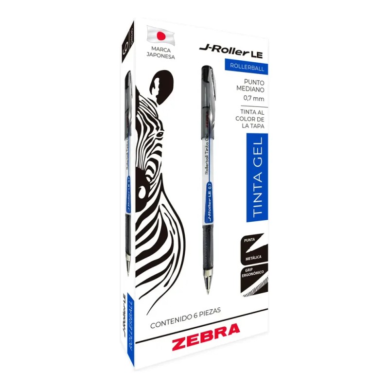 Zebra J-roller Le Rollerball Tinta Gel 0.7 Mm Caja 6