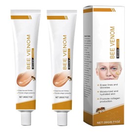 2 Stück Bienengift Anti-Falten-Creme,2 Stück Bienengift Faltenentfernungscreme Bienengift-Gesichtscreme Sanfte Feuchtigkeitsversorgung Befeuchtet und hellt die Haut