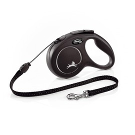 flexi New Classic Retractable Lead Cord, Medium, Black