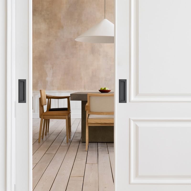 Ravinte Pack of 2 Black Cabinet Handles Sliding Door Handles