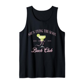 She's tying the knot Bridal Shower Coquette Bow Bachelorette Tank Top