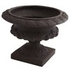 Nearly Natural 12.5in. H Iron-finish Decorative Urn (Indoor/Outdoor) Containers Gray