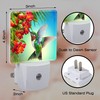 Hummingbird with Flowers Night Light for Kids,Red Tropical Floral Leaves