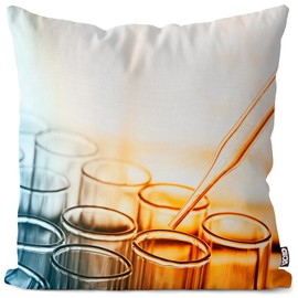 VOID Laboratory Chemie Test Pipette Cushion Cover Sofa Cushion Decorative Outdoor Cushion Size: 40 x 40 cm