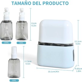 Botella de Viaje Silicona Transparente 3 en 1 Set Contenedores de Artículos de Tocador de Viaje Kits de Accesorios de Avión para Champú Acondicionador Loción Líquida TSA Aprobó BPA Free