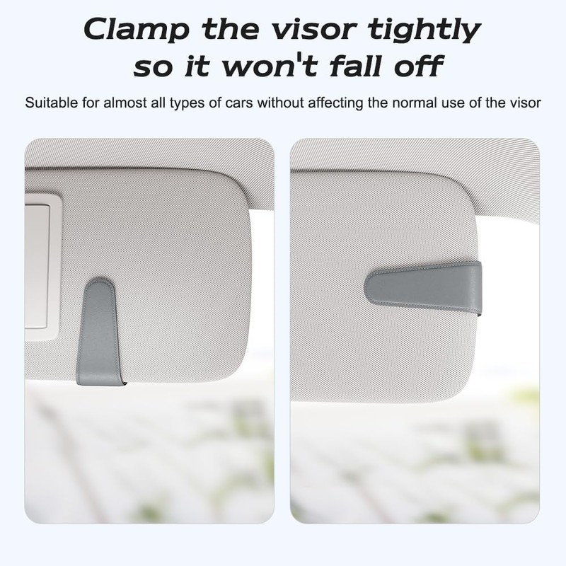 Sotfamily Sunglass Holder for Car Visor, Suede Cloth Magnetic Sunglass