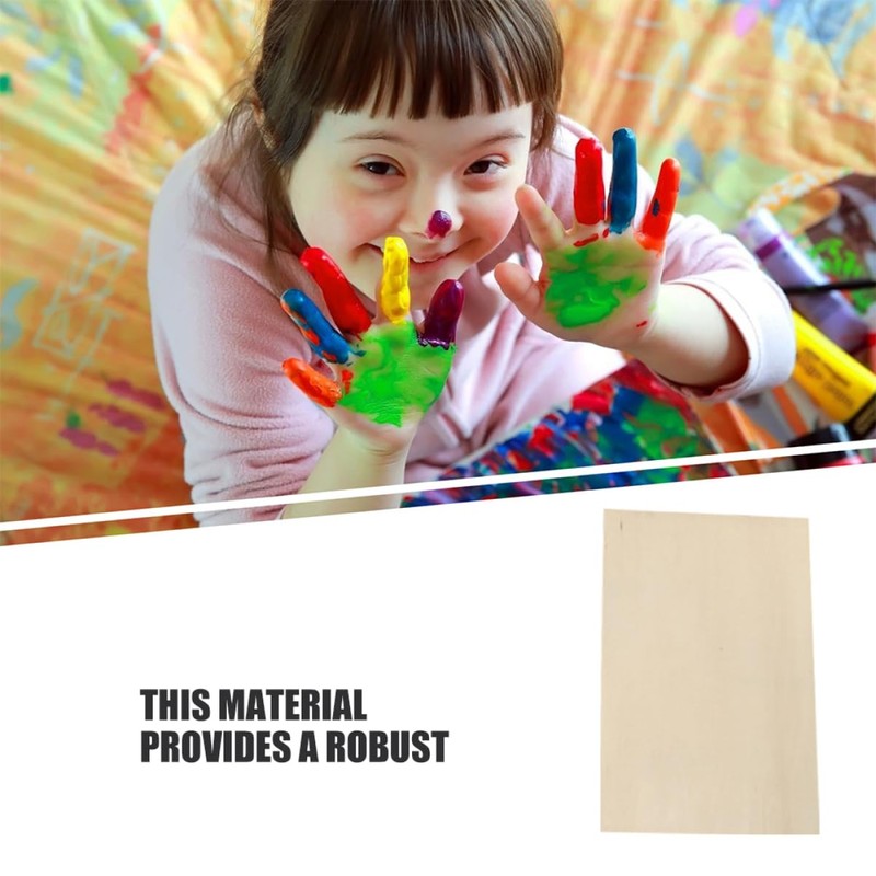 OHPHCALL Round Basswood Plywood Sheets 12x8x0.12in 7 Sheets Thick Logs
