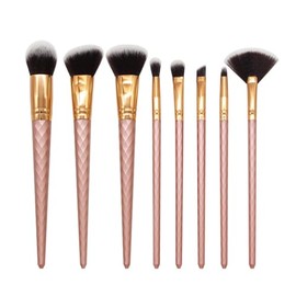 8 piezas de herramientas belleza cepillo ojos en polvo colorete forma diamante                                                                        