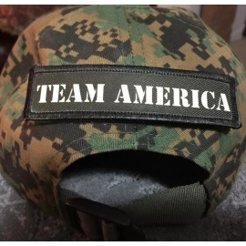 1x4 Team America Morale Patch Tactical Military USA Hook Badge Army Flag