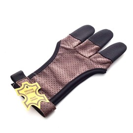 starlingukp Quality Traditional Genuine Leather Archery Gloves. Full Tip Shooting Gloves. (Large)