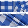 Kesfey Blue 137x274cm Gingham Plastic Tablecloths, Disposable Checkered Tablecloth Waterproof