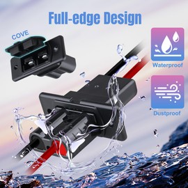 Batería impermeable de 50 amperios de conexión/desconexión rápida con panel de montaje, conector de cable de puente de calibre 6-12 Anderson Kit de conector para coche, cabrestante y remolque