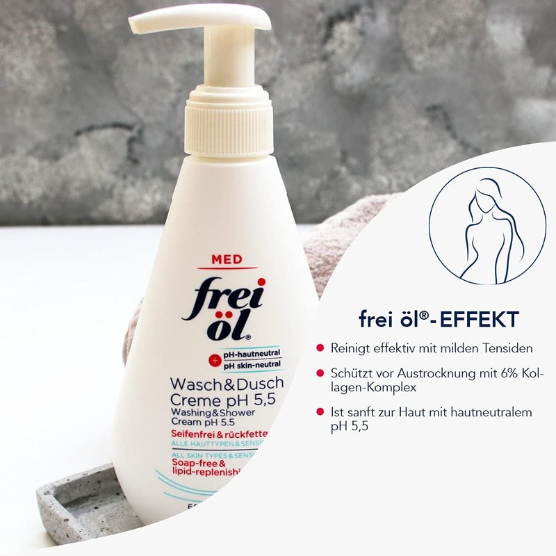 frei öl MED Wash & Shower Cream pH 5.5 Soap-Free,