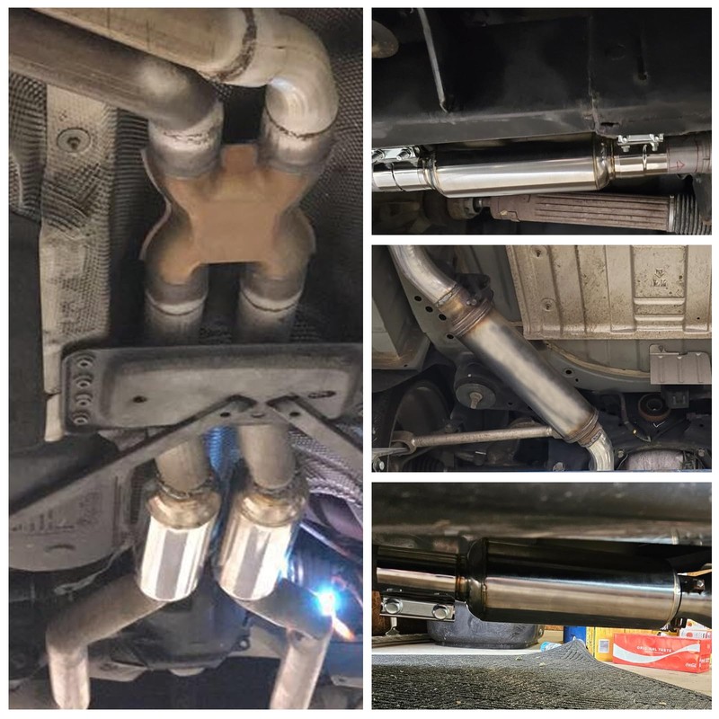 Piclafe 4 Inch Exhaust Muffler, 4" Inlet/Outlet 30" Overall Length