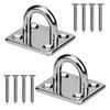 Pad Eye Plate 2 Pcs M8 Stainless Steel Ceiling Hook