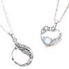 Nicoiro Pair Necklace Feather Moonlight S925 Made [NSPN28] Matching Couple