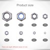 HAUSPROFI 170 Pcs Lock Nuts A2 Stainless Steel Locknut, 8