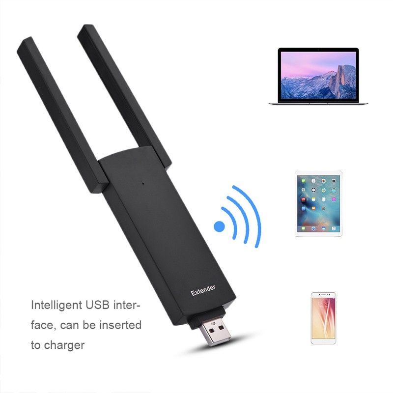 Portable 300M Dual Antenna USB WiFi Signal Range Extender Wireless