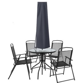 OKPOW Umbrella Covers for Outdoor Umbrellas - Small Patio Umbrella Cover for 6 ft to 9 ft Outdoor Table Umbrella - Waterproof Windproof Anti-UV Garden Parasol Covers, Dark Grey