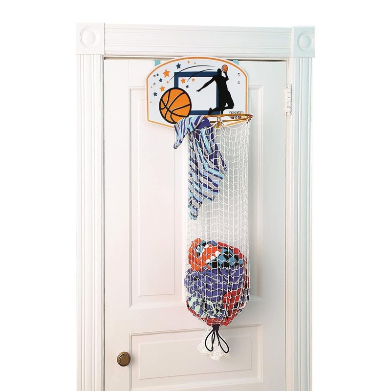 Taylor Toy Over the Door Hanging Laundry Hamper – Basketball