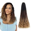 Crochet Box Braids Hair with Curly Ends 7 Packs Pre