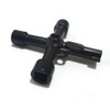 Utility 4-Way Multi-Functional Utilities Keys,Gas Key, 2 Pcs Electric Cabinet