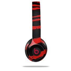 WraptorSkinz Skin Compatible with Beats Solo 4, Solo 3 and Solo 2 Wireless Headphones - Zebra Red - Decal Vinyl Wrap (Headphones NOT Included)