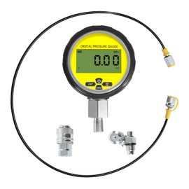 10000PSI Digital Hydraulic Pressure Test Coupling Pressure Gauge Manometer Tester 1/4 Inch NPT Connector 700BAR/ 70Mpa for USA Brand Excavator