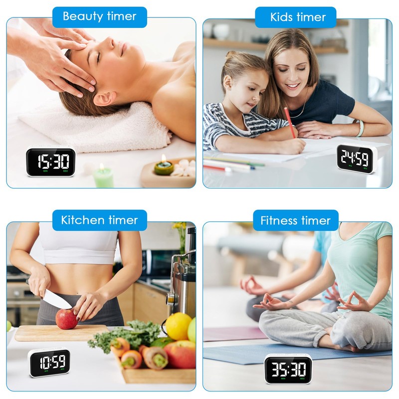 Newest AMIR Digital Timer, 3.5in Visual Timer Accurate Kitchen Timer,