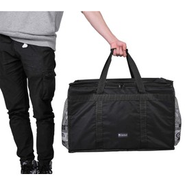 cherrboll Insulated Food Delivery Bag with Side Pockets, Thick Insulation, Commercial Thermal Carrier for Restaurant Catering or Food Transport - 23" x 14" x 15"