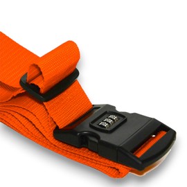 Pack of 2 Luggage Strap Suitcase Strap Luggage Lock Combination Lock (Orange) all-around24®