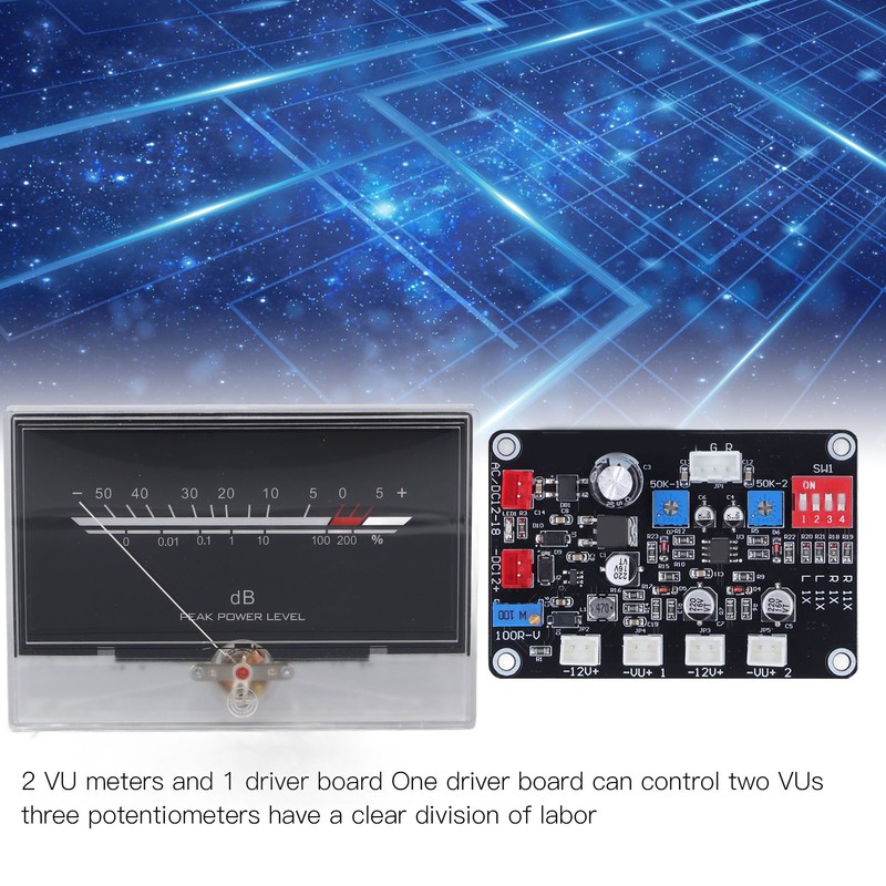 VU Meter High Accuracy Adjustable Backlight Power Amplifier Level Meter