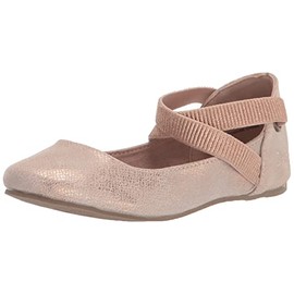 Blowfish Malibu Kids Girls Pixi-k Ballet Flat, Rosegold Roller Reptile, 5 Big Kid