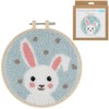 Springtime White Rabbit | Embroidery & Punch Needle Craft Kit