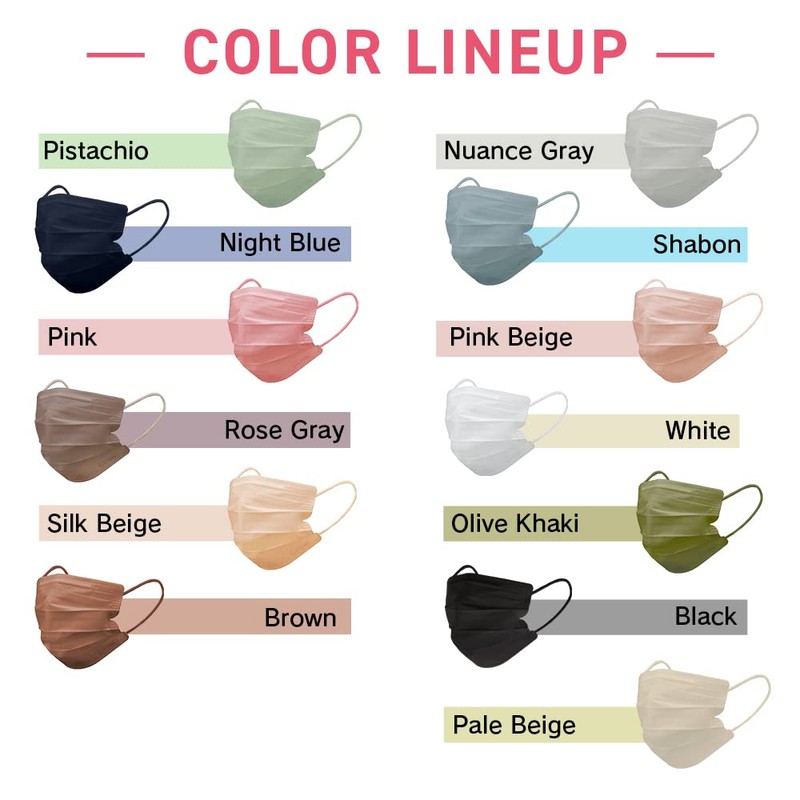 Iris Ohyama APN-60MRG Mask, Non-woven Fabric, Pleated Mask, Color Mask,
