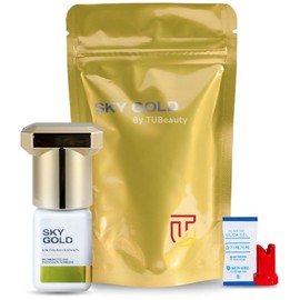 Sky Gold Glue Fast Eyelash Extension 5ml - Useful for customers with Sensitive Skins Eyelash Extension Adhesive - 3-4s Fast Drying / 3-4 Weeks Long Retention time/No Fume TUBeauty