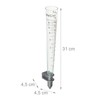 Relaxdays Rain Gauge Wall Mounted Garden Accessories 160 mm/m² Plastic