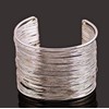 T Waikikaku Coil Women's Wide Silver Casual Accessory Bangle, Zinc,