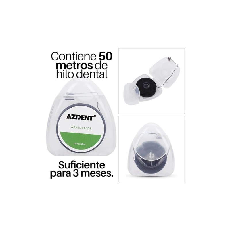 Hilo Dental de Carbón de Bambú con Carrete Reemplazable Sabor