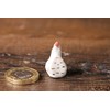 redchocol8® Ceramic Tiny White Chicken Figurines Animals Miniature Outdoor Gift