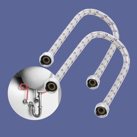 Washbasin high pressure hose 60cm, 2 washbasin drain pipe parts and accessories Washbasin high pressure hose 60cm2pcs